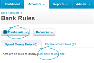 Xero bank rules
